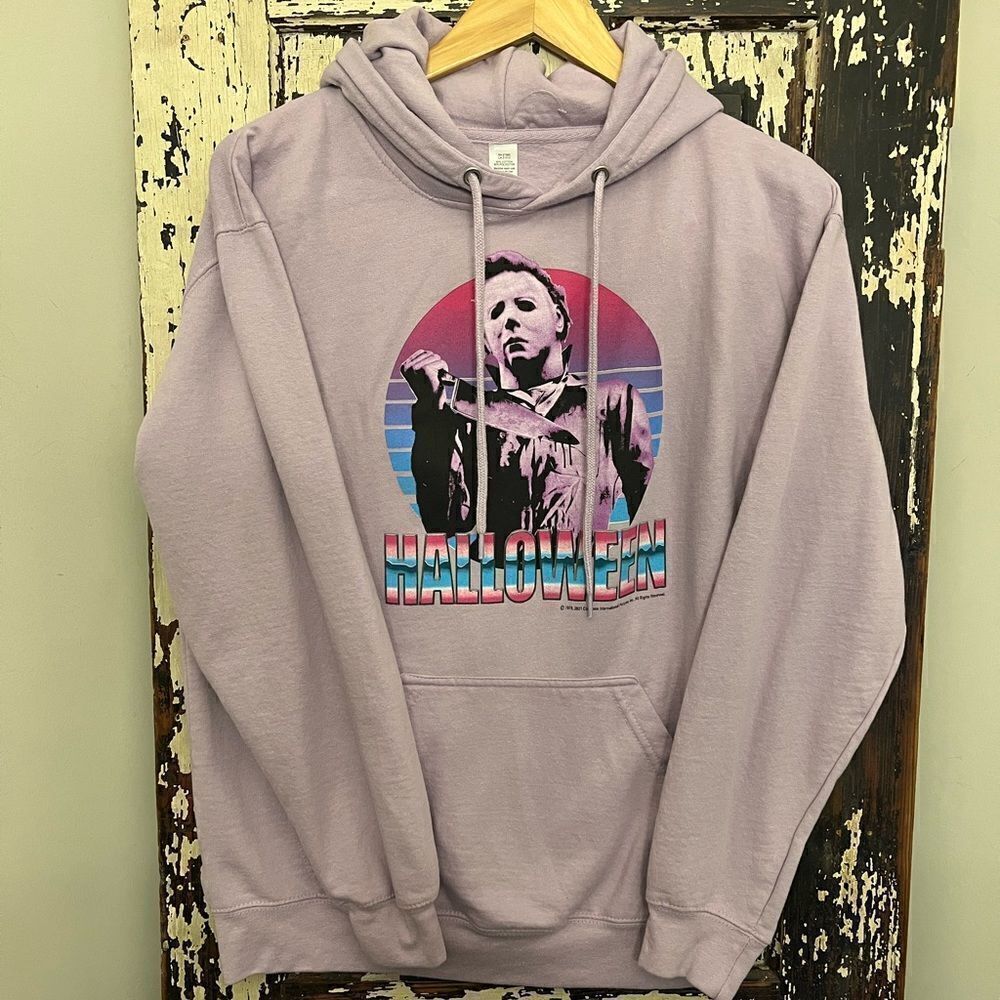 Michael Myers Halloween Leigh mauve unisex hoodie. Size Medium.